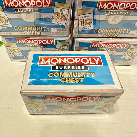 Monopoly Surprise Collectibles Community Chest New Tokens 10 Surprises Lot - Picture 3 of 9